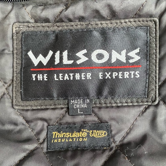 Vintage Wilson Thinsulate Bomber Leather Jacket Lg - Picture 5 of 7